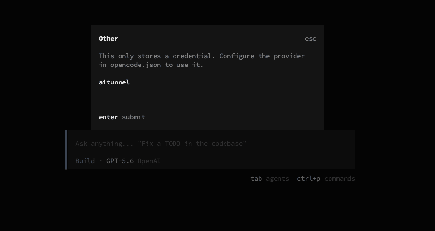 Экран Other: id провайдера aitunnel
